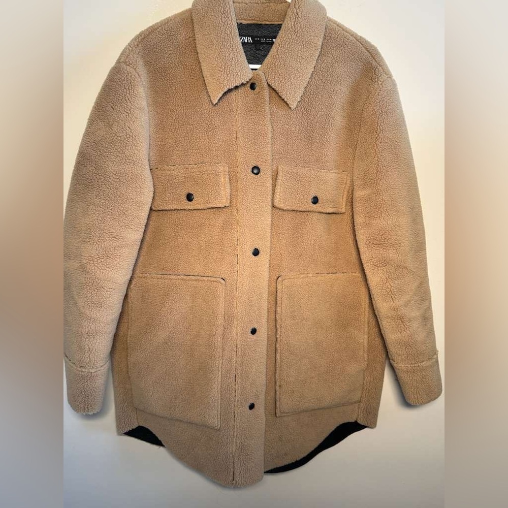 Zara Camel Sherpa Coat